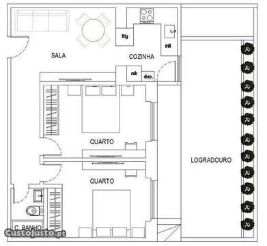 T1+1 c/ Logradouro ótima localização