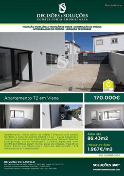 Apartamento T2 novo em Viana