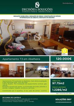 Apartamento T3 na Abelheira
