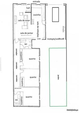 Moradia T3 em lote de 780m2, terreno e poço